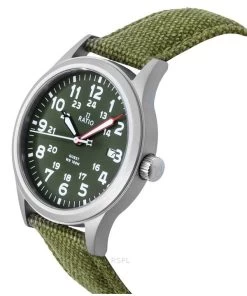 Ratio Quest Men's Field Watch Sapphire Canvas Strap Khaki Green Dial Quartz RTQ029 100M Lewis And Clark Edition -Watch Discount Store RTQ029 3
