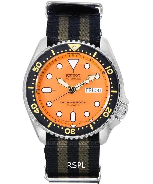 Seiko Orange Dial Automatic Diver's SKX011J1-var-NATO21 200M Men's Watch 1 Seiko Orange Dial Automatic Diver's SKX011J1-var-NATO21 200M Men's Watch