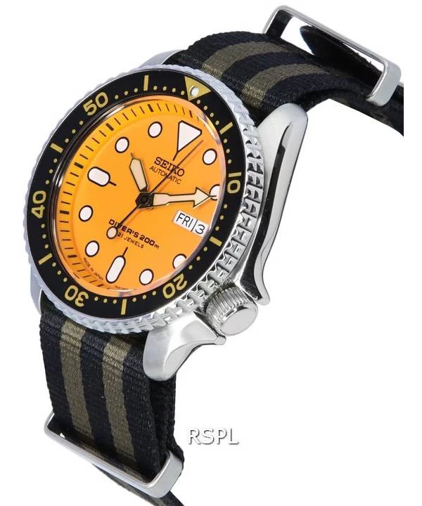 Seiko Orange Dial Automatic Diver's SKX011J1-var-NATO21 200M Men's Watch 3 Seiko Orange Dial Automatic Diver's SKX011J1-var-NATO21 200M Men's Watch - Image 3