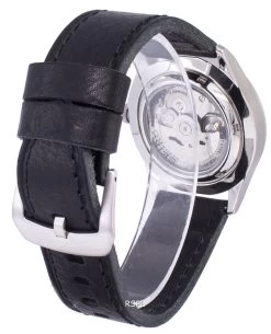Seiko 5 Sports Automatic Ratio Black Leather SNZG09K1-LS8 Men's Watch -Watch Discount Store SNZG09K1 var LS8 4