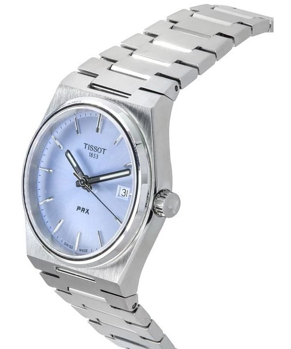 Tissot T-Classic PRX Stainless Steel Light Blue Dial Quartz T137.210.11.351.00 100M Unisex Watch 3 Tissot T-Classic PRX Stainless Steel Light Blue Dial Quartz T137.210.11.351.00 100M Unisex Watch - Image 3