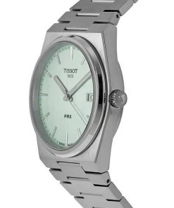 Tissot T-Classic PRX Stainless Steel Light Green Dial Quartz T137.410.11.091.01 100M Unisex Watch -Watch Discount Store T137.410.11.091.01 3