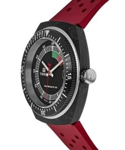 Tissot T-Sport Sideral Powermatic 80 Rubber Strap Black Dial Automatic Divers T145.407.97.057.02 300M Unisex Watch -Watch Discount Store T145.407.97.057.02 3