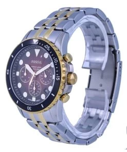 Refurbished Fossil FB-01 Chronograph Two Tone Stainless Steel Red Dial Quartz FS5881 100M Men's Watch -Watch Discount Store U622 3