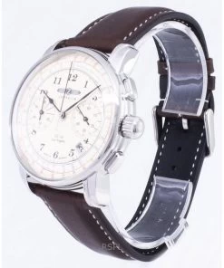 Refurbished Zeppelin LZ126 Chronograph Beige Dial Germany Made Quartz 76145 Men's Watch -Watch Discount Store U646 2