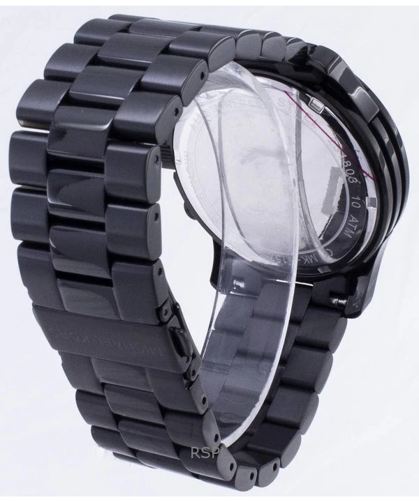 Refurbished Michael Kors Runway Chronograph Stainless Steel Black Dial Quartz MK8157 100M Men's Watch 3 Refurbished Michael Kors Runway Chronograph Stainless Steel Black Dial Quartz MK8157 100M Men's Watch - Image 3