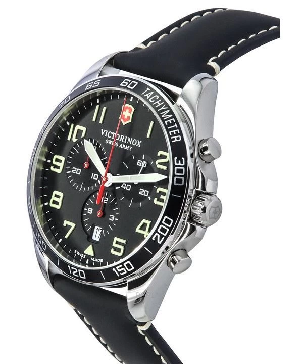 Victorinox Swiss Army Fieldforce Chronograph Black Dial Quartz 241852 100M Mens Watch 3 Victorinox Swiss Army Fieldforce Chronograph Black Dial Quartz 241852 100M Mens Watch - Image 3